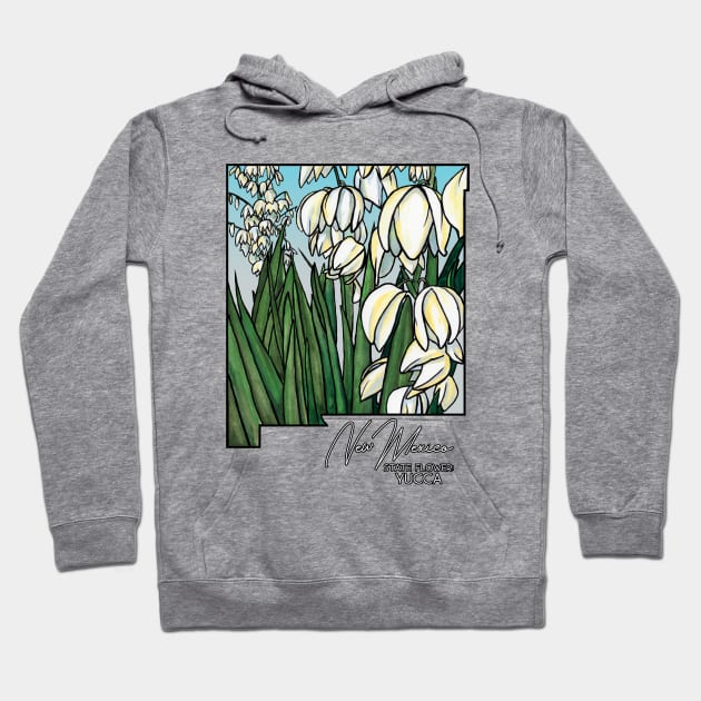 New Mexico Yucca With Text Hoodie by Heather Dorsch Creations